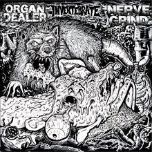 Load image into Gallery viewer, Organ Dealer / Nerve Grind / Invertebrate &quot;Split EP&quot;  7&quot; Vinyl